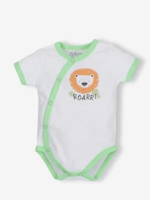 Body niemowlęce z bawełny organicznej dla chłopca - LION NINI