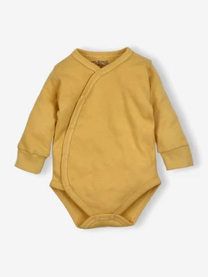 Body niemowlęce z bawelny organicznej - żółte NINI