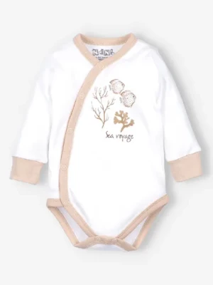 Body niemowlęce z bawełny organicznej dla chłopca- Sea royage NINI