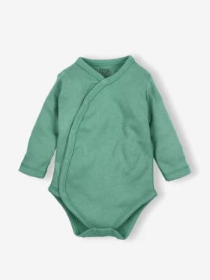 Body niemowlęce z bawełny organicznej dla chłopca zielone długi rękaw NINI