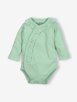 Body niemowlęce z bawełny organicznej dla dziewczynki - zielone NINI