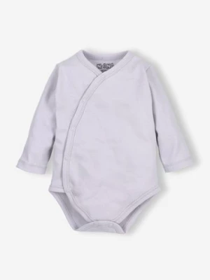 Body niemowlęce z bawełny organicznej - szare - długi rękaw NINI