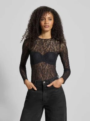 Body o kroju slim fit z koronką model ‘DULIETTA’ HUGO