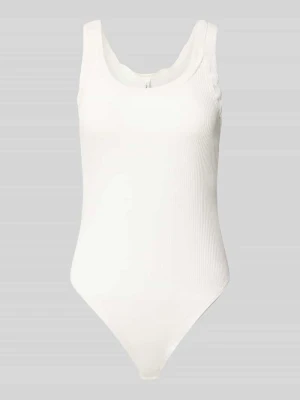 Body o kroju slim fit z mieszanka bawełny model 'VINI' Only Biały