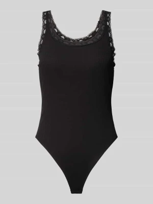 Body o kroju slim fit z mieszanka bawełny model 'VINI' Only Czarny