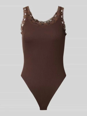Body o kroju slim fit z mieszanka bawełny model 'VINI' Only Czekoladowy
