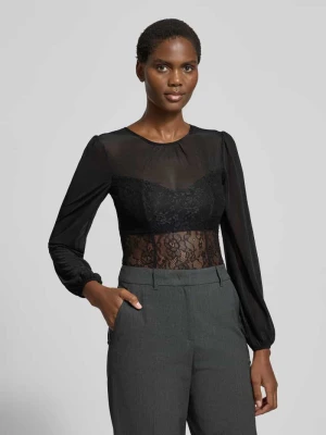 Body o kroju slim fit z półprzezroczystego materiału model ‘Noelia’ GUIDO MARIA KRETSCHMER WOMAN