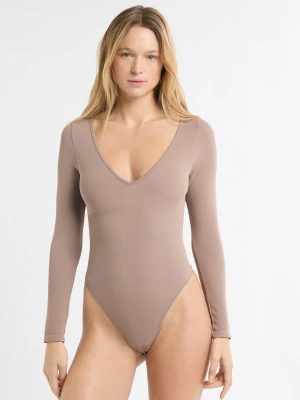 Body z dekoltem V z długimi rękawami Etam