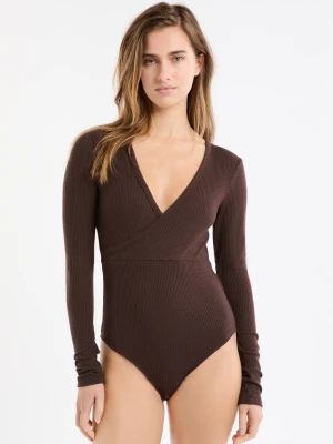 Body z długimi rękawami kopertowe Etam