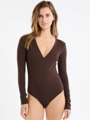 Body z długimi rękawami kopertowe Etam