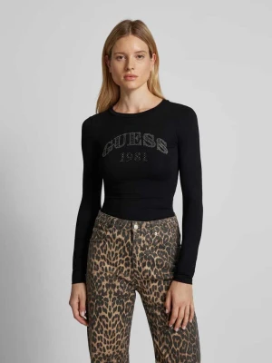 Body z obszyciem kamieniami stras z logo model ‘ALEXANDRA’ Guess