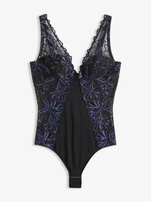 Body z połyskującą nicią BonPrix czarny