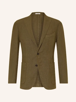 Boglioli Marynarka Z Lnu Slim Fit gruen