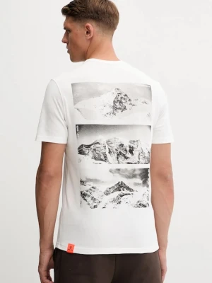 BOGNER Fire+Ice t-shirt bawełniany ADO męski kolor beżowy z nadrukiem 54369760