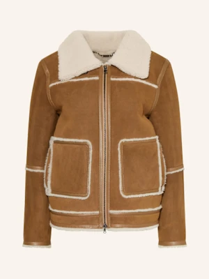 Bogner Kurtka Skórzana Pelina-Ld Z Mieszanki Materiałów braun