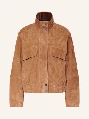 Bogner Kurtka Z Zamszu Anouk beige KONIAKOWY