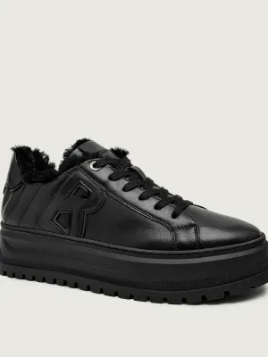 Bogner Skórzane sneakersy DUBLIN 2 A | shearling | z dodatkiem wełny