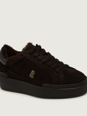 Bogner Sneakersy Hollywood 32 A | shearling | zamsz brązowy