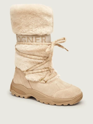 Bogner Śniegowce Alta Badia S 8 B | zamsz | wełna | shearling beżowy