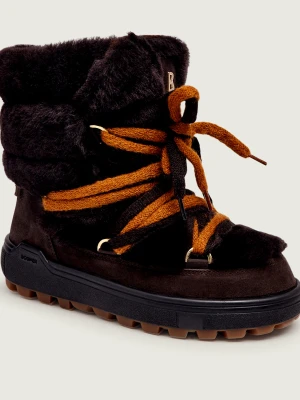 Bogner Śniegowce Chamonix S 10 E | zamsz | wełna | shearling brązowy