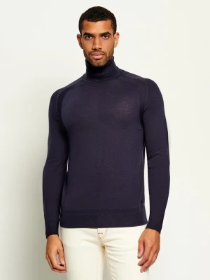 Bogner Wełniany golf Gordon-7 | Slim Fit | z dodatkiem kaszmiru granatowy