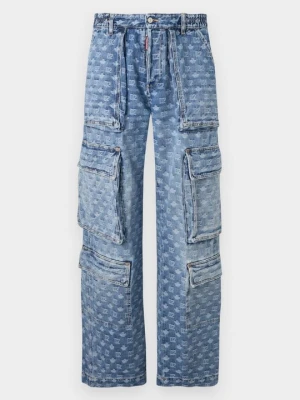 Bojówki Dsquared2 niebieski denim