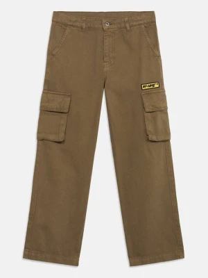 Bojówki Off White oliwkowy