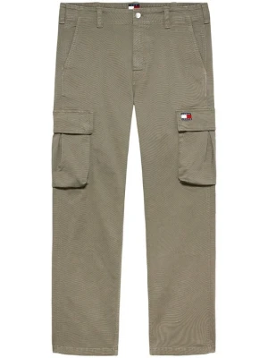Bojówki Tommy Jeans oliwkowy