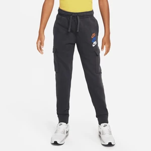 Bojówki z dzianiny dla dużych dzieci (chłopców) Nike Sportswear Standard Issue - Szary