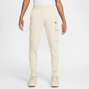 Bojówki z dzianiny dla dużych dzieci Nike Sportswear - Brązowy