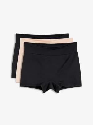 Bokserki damskie maxi z miękkiego modalu (3 pary) BonPrix czarny