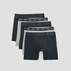 Bokserki long z logowaną gumką 5-pak House