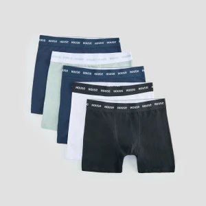 Bokserki long z logowaną taśmą 5-pak House