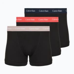 Bokserki męskie Calvin Klein 0000U2662G Trunk 3 pary black w green bloom wb/black w da