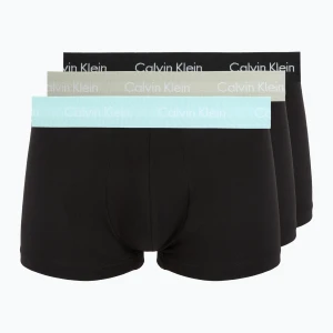 Bokserki męskie Calvin Klein 0000U2664G Low Rise Trunk 3 pary black w plume wb/ black w misty sag