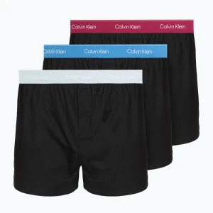 Bokserki męskie Calvin Klein LV00NB4267 Boxer Slim black bodies w / poseidon blue / plein