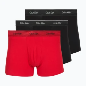 Bokserki męskie Calvin Klein LV00NB4575 Trunk black / goji berry / black