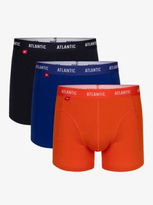 Bokserki męskie comfort 3-pack- pomarańczowy/niebieski/granatowy ATLANTIC