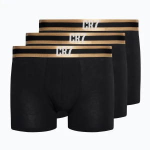 Bokserki męskie CR7 Basic Trunk 3 pary black/ gold
