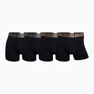 Bokserki męskie CR7 Basic Trunk 4 pary 2492 BLACK