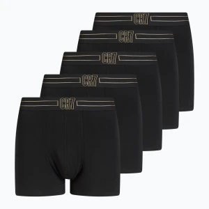 Bokserki męskie CR7 Basic Trunk 5 par black/ gold