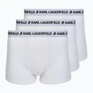 Bokserki męskie KARL LAGERFELD Logo Trunk 3 pary white