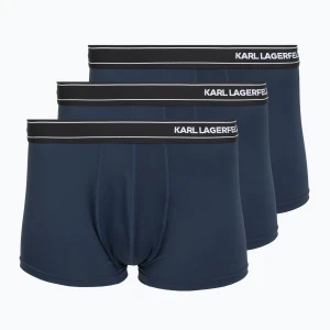 Bokserki męskie KARL LAGERFELD Stripe Logo Micro Trunk 3 pary mood indigo