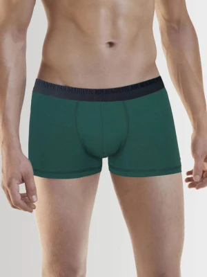 Bokserki męskie klasyczne z logowaną gumą ciemnozielone  - Boxers Pro MARILYN