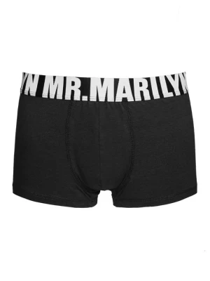 Bokserki męskie klasyczne z zewnętrzną logowaną gumą Letters Boxer Marilyn