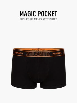 Bokserki męskie magic pocket- czarny ATLANTIC