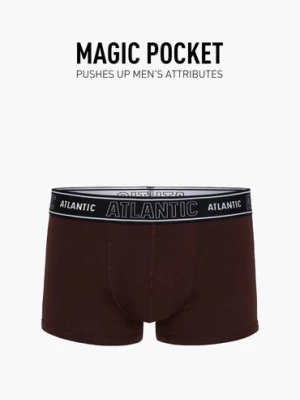 Bokserki męskie magic pocket- czekoladowy ATLANTIC