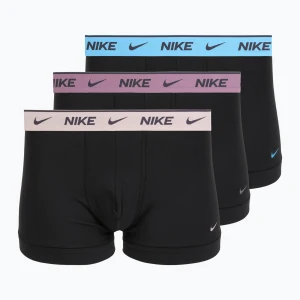 Bokserki męskie Nike Cotton Stretch Trunk 3 pack charcoal heather Czarny