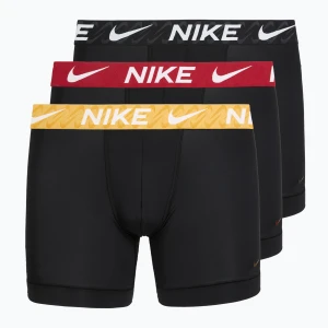 Bokserki męskie Nike Dri-Fit Essential Micro 3 pack metal grey Czarny