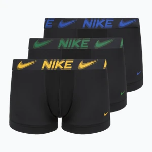 Bokserki męskie Nike Dri-Fit Essential Micro Trunk 3 pary black/game royal/malachite/un gold/zoom wb